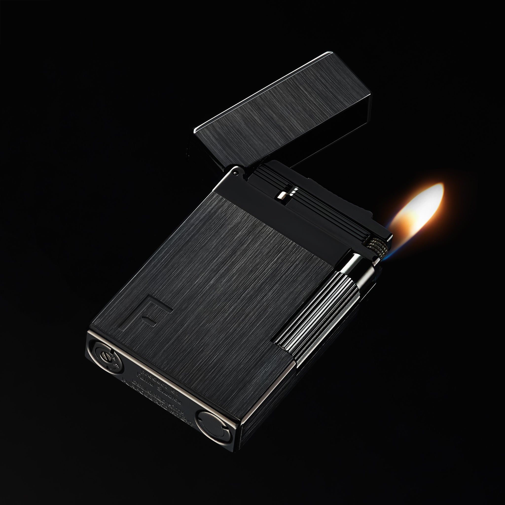 Briquet Cuisine Noire Sur Fond Blanc Concept Briquet Photo stock - Image du  lumière, incendie: 221438030